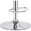 Tabouret de bar contemporain pivotant réglable avec accoudoirs rembourrés, chêne vieilli