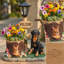 Statue jardinière Rottweiler