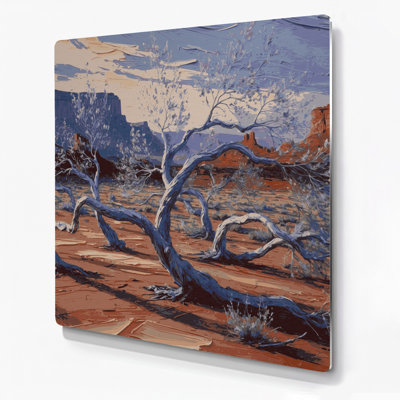 Art mural en métal brun brun du sud-ouest des plantes Coyote 158