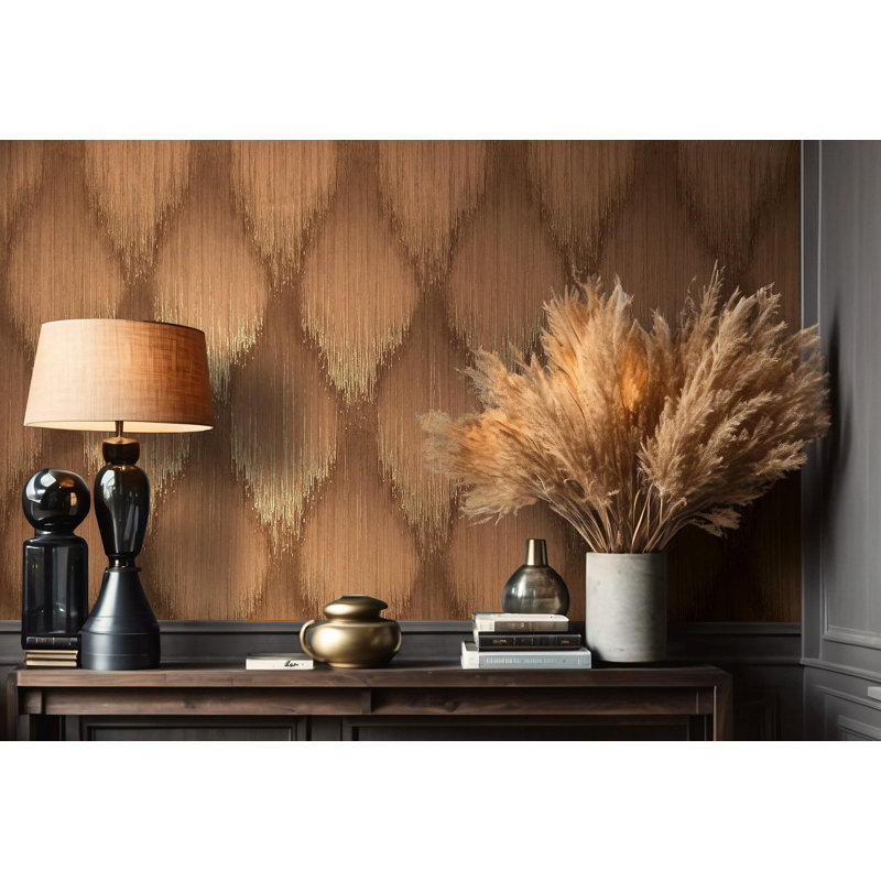 Galerie Fashion Icon Stripes Wallpaper, Brown
