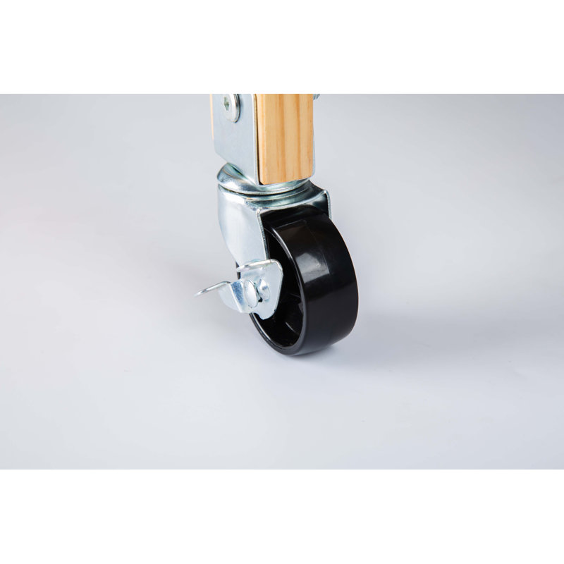 Îlot de cuisine et chariot de cuisine, îlot de cuisine mobile avec plateau en bois d'hévéa extensible