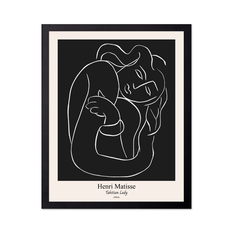 Henri Matisse - Dame de Tahiti, Black Framed, Poster, 16"H x 20"W