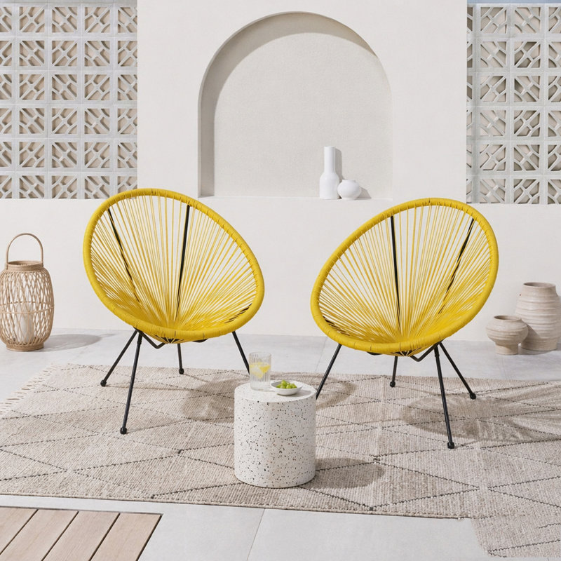 Ensemble de chaise longue de patio, Yellow
