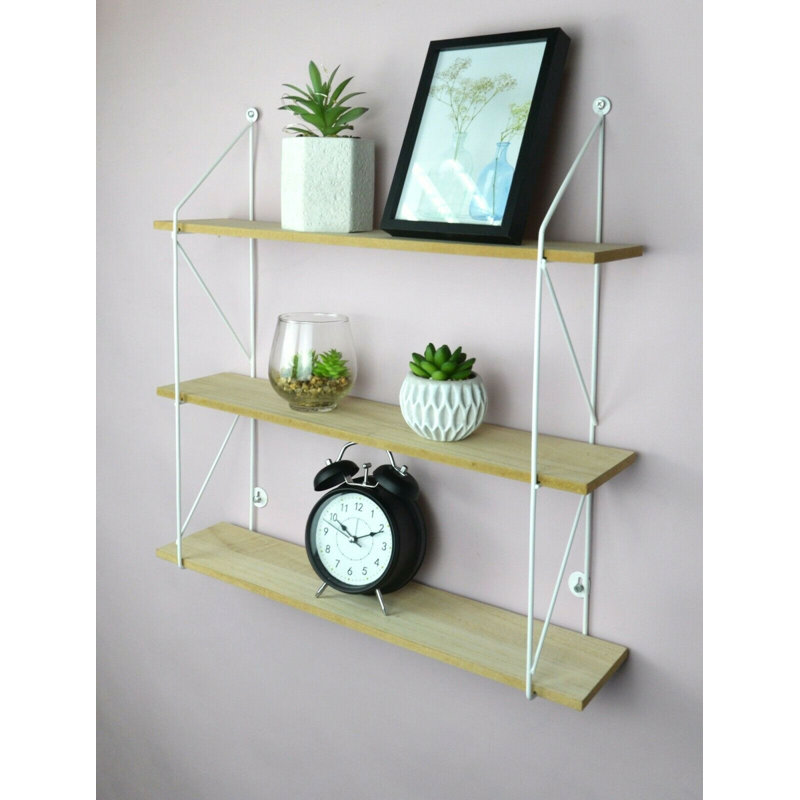 Brandace 3 Piece Tiered Shelf, White
