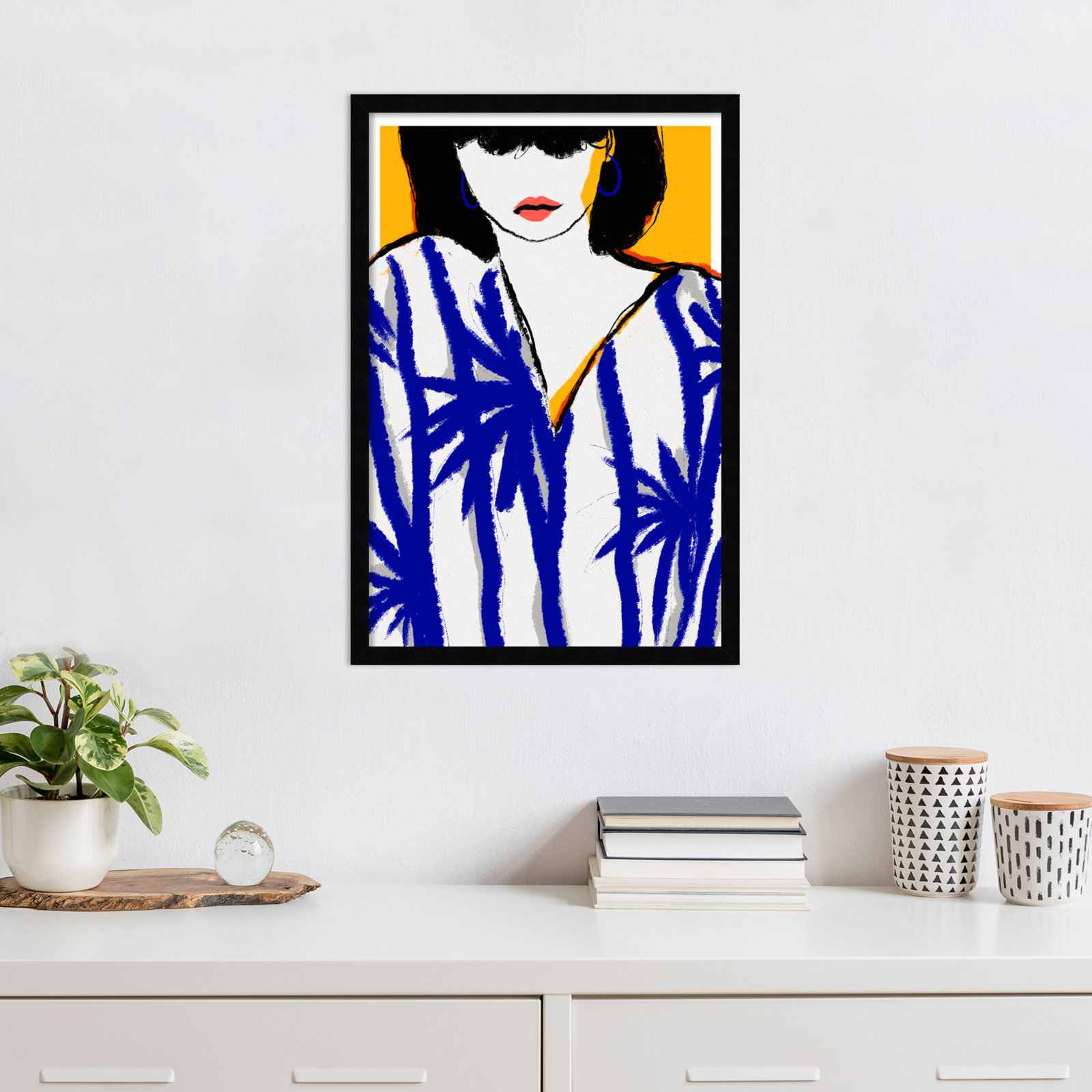 Galya "Summer Memories" Print by Treechild, Black, 25" H x 17" W