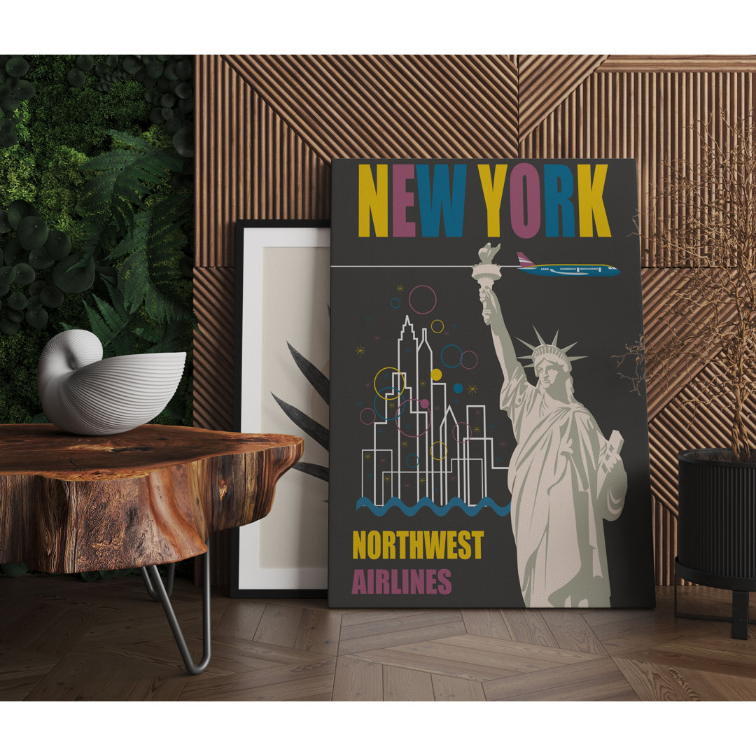 Vintage Poster  - New York Nothwest Als Leinwandbild Art_0762