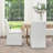 Keaton 21" Wide Modern No Assembly Upholstered Linen Side Dining Chair with Casters-800417330