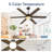 Cissline 58" Modern Black Ceiling Fan with Led Light and Remote for Bedroom/Living Room/Kitchen