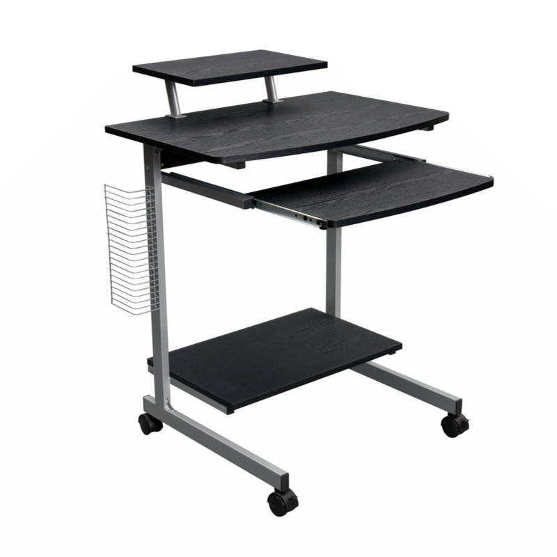 Hurrem Rectangle Computer Desk with Hutch, Espresso