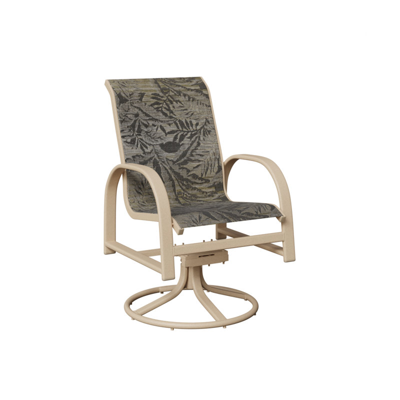Chaise berçante berçante pivotante Berlin Gardens, Sumba moka, Luna multicolore