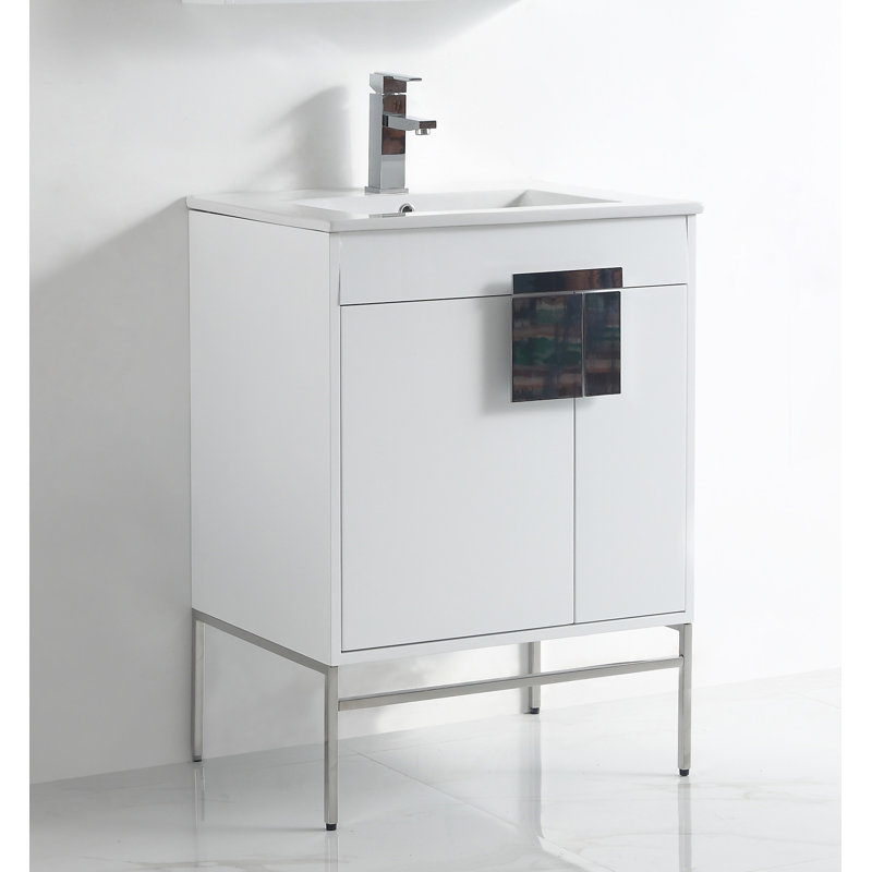 Ensemble de meuble-lavabo simple 24 po Verlene, Blanc