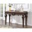 Console traditionnelle en bois massif avec plateau en marbre, table d'entrée de salon sculptée à la main, cerisier
