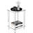 Modern Acrylic 2-Tier Side Table With Square Leg - Lightweight Clear End Table For Living Room, Bedroom, And Small Spaces