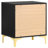 Black And Gold 2-Drawer Rectangular Nightstand