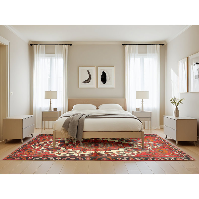 Tapis rouge à motif sud-ouest, Rectangle 5 pi x 8 pi