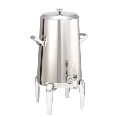 Flame Free Stainless Steel Vacuum Insulated Coffee Urn, Modern Base, Flat Lid, 3 Gallon