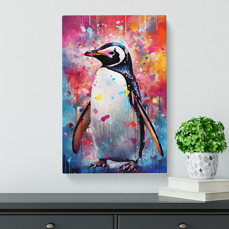 Penguin Abstract - No Frame Print, 50cm H x 35cm W x 3cm D