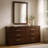 Bela Wide Dresser With Mirror And 6 Drawers, Silver, Cappuccino Brown-117055992