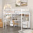 Hilel Kids Full Loft Bed with Drawers-228359172