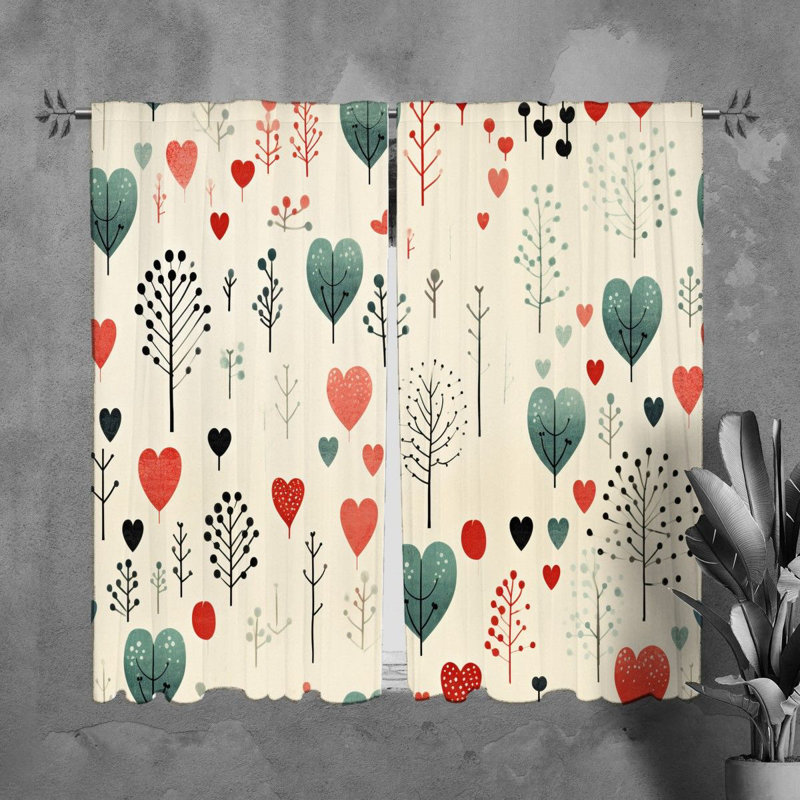 Thair Polyester Room Darkening Curtain Pair, L 20 po x L 61 po