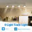 4-Light Track Light, Brushed Nickel Fixed Track Rail with Cylinder Head and Gu10 Bulb