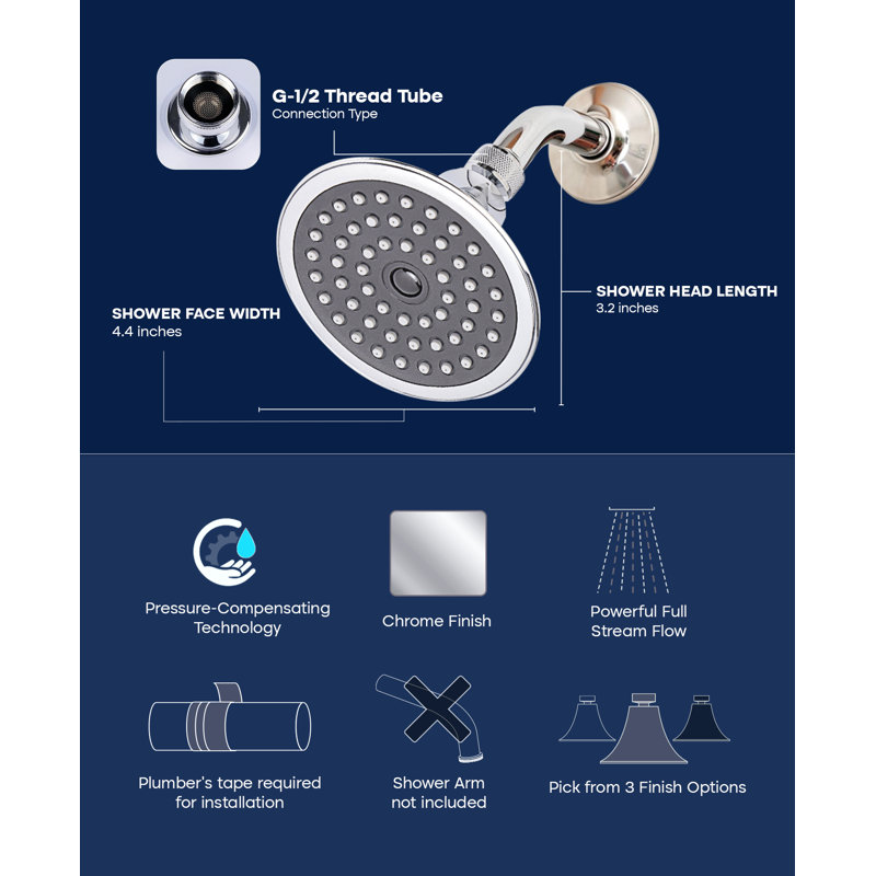 Single Function Showerhead Chromeluxury Design Spa Showerhead