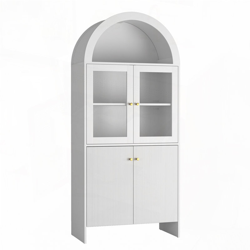 Armoire de rangement Arch avec éclairage DEL, Blanc