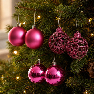 Décorations de Noël (1 boîte de 6 pièces) - Ornements pour sapin de Noël à suspendre - Cadeau idéal pour la fête du Nouvel An