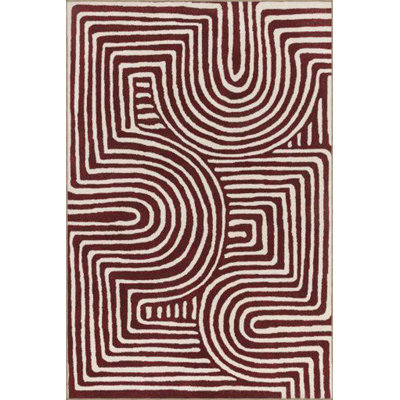 Modern Swirl Patterned Colorful Decorative Rug