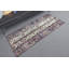 Petit tapis tissé turc beige Oushak parfait pour une utilisation dans la salle de bain avec un patchwork rétro
