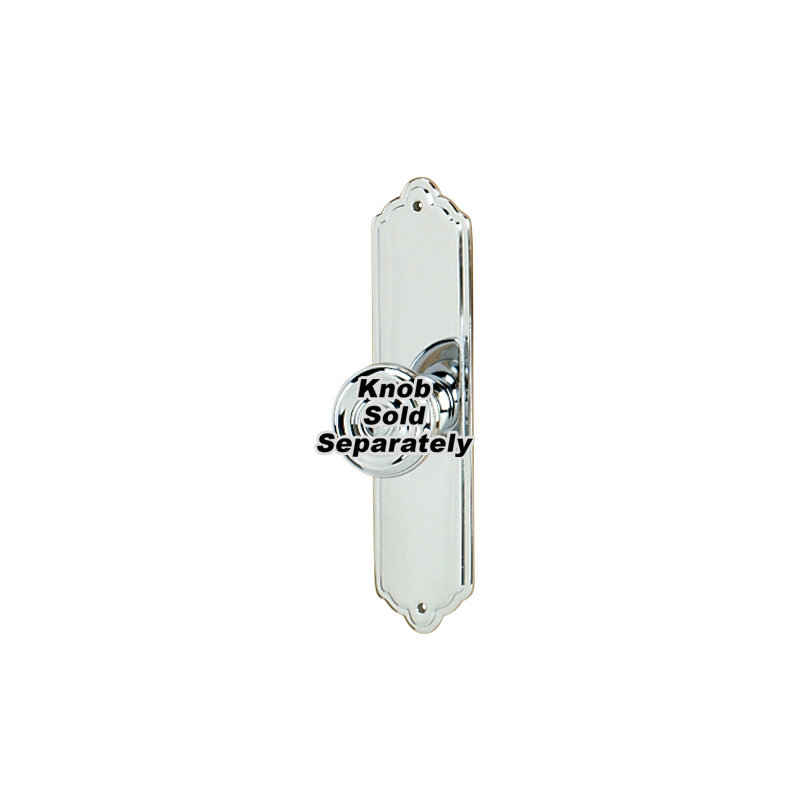 Contre-plaque rectangulaire contemporaine 4 po, Chrome poli