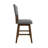 5-Piece Counter-Height Round Dining Set with Tufted Swivel Chairs, Grey-430478207