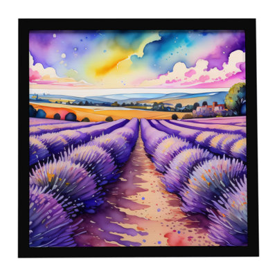 Lavande anglaise en couleurs, impression sur métal encadrée