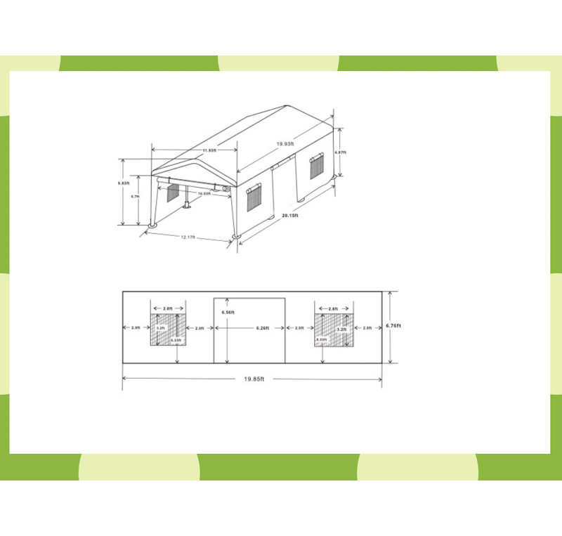 Remise de garage en polypropylène et fer de l 10 pi x P 20 pi, Gris
