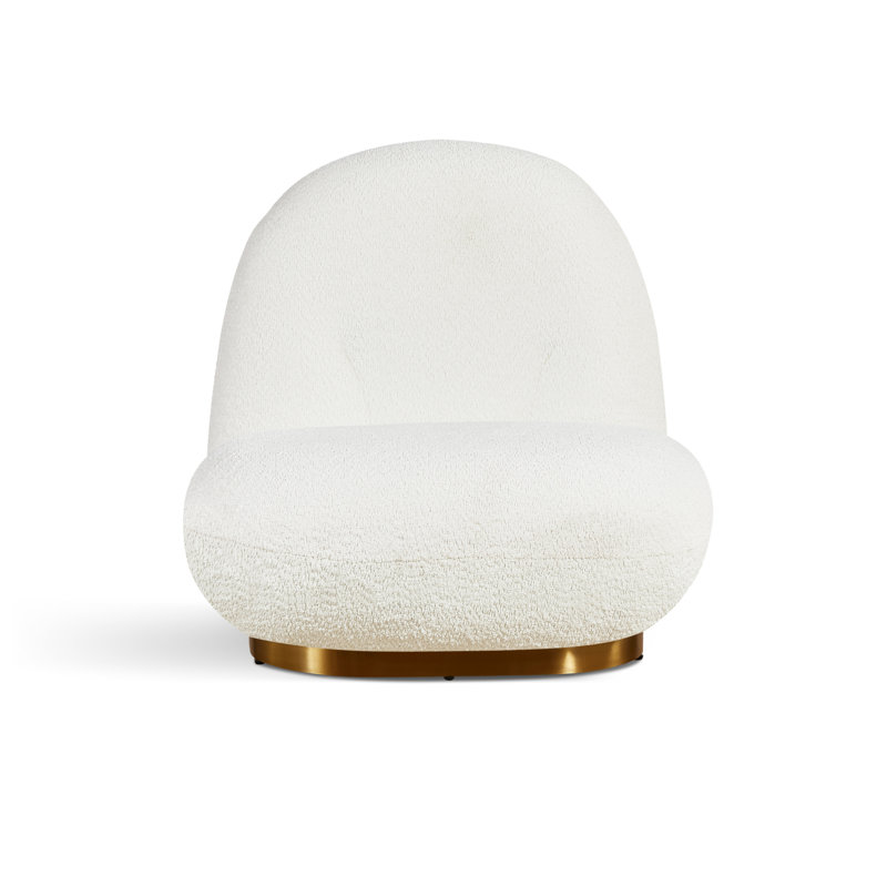Chaise longue avec base dorée