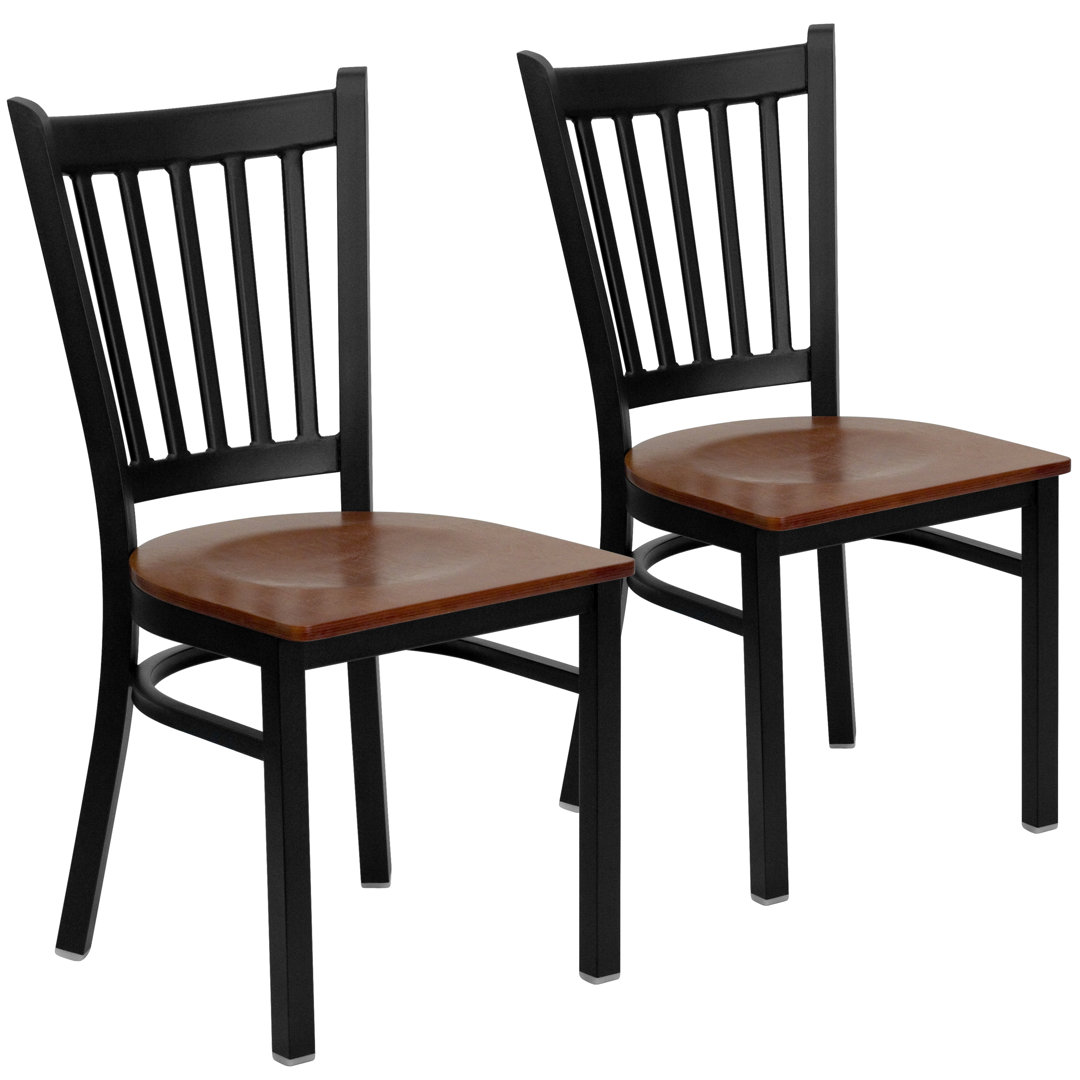 Jophy Vertical Back Metal Restaurant Chair (Set of 2) Winston Porter 