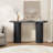 55'' Tambour Console Table With Oval Tabletop For Living Room Hallway Foyer Entrance Study-1495355207