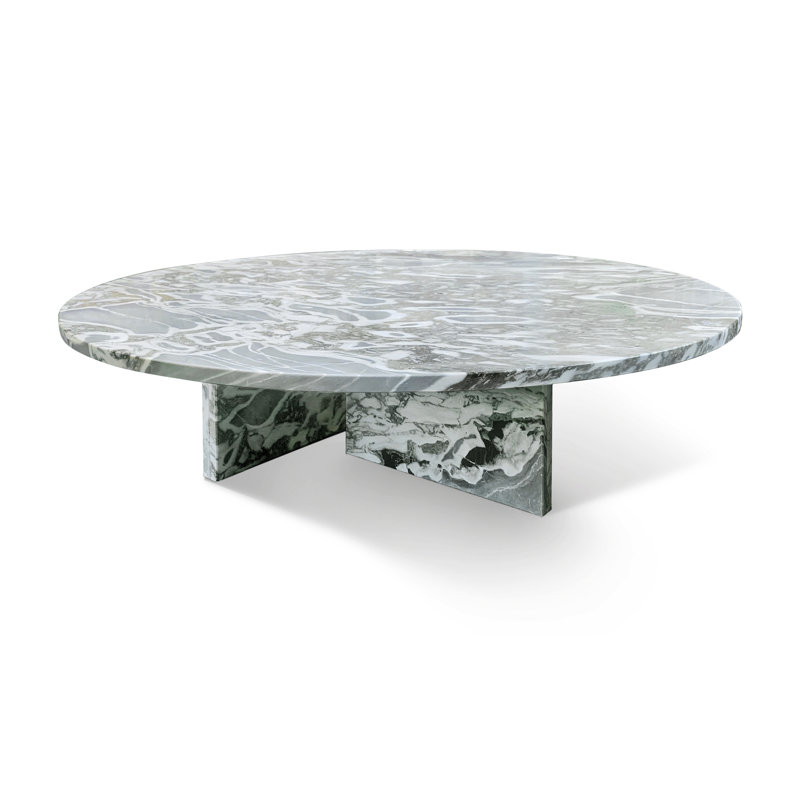 Table basse en marbre naturel exquis pour le salon, rehaussant l'élégance intérieure