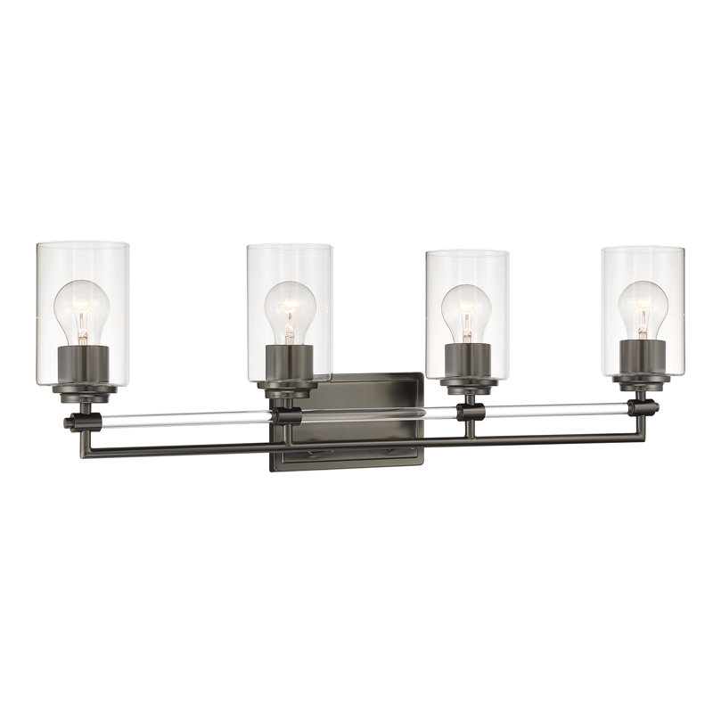 Meuble-lavabo 4 lumières Binsly, Gunmetal