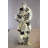 Maghull Medium Bearbrick Black and White Unique Patterned Resin Statue 9" x 8" x 17"H