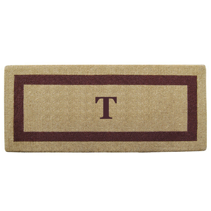 Tapis de porte antidérapant pour l'extérieur, Brun, T, L 22 po x L 36 po