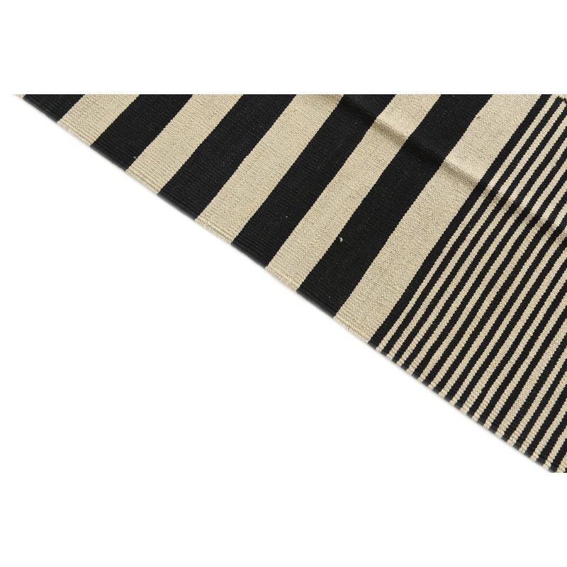 Tapis noir et blanc Ponce