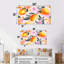 Ensemble de décorations murales jaune et rose-1345977476