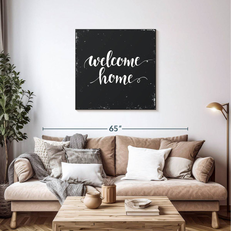 Plaque murale Khylige Welcome Home, H 36 po x l 36 po
