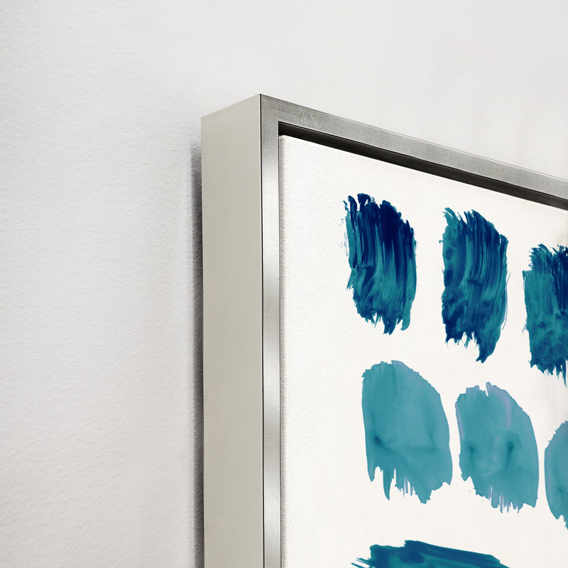 Blue Arrangement III Print by Guseul Park, 54.5" H x 41.5" W x 1.5" D, Glass Coat