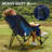 Oversized Camping Rocking Chair With Pillow, Portable Folding Temmo For Adults, Support 350 Lbs-1314243670