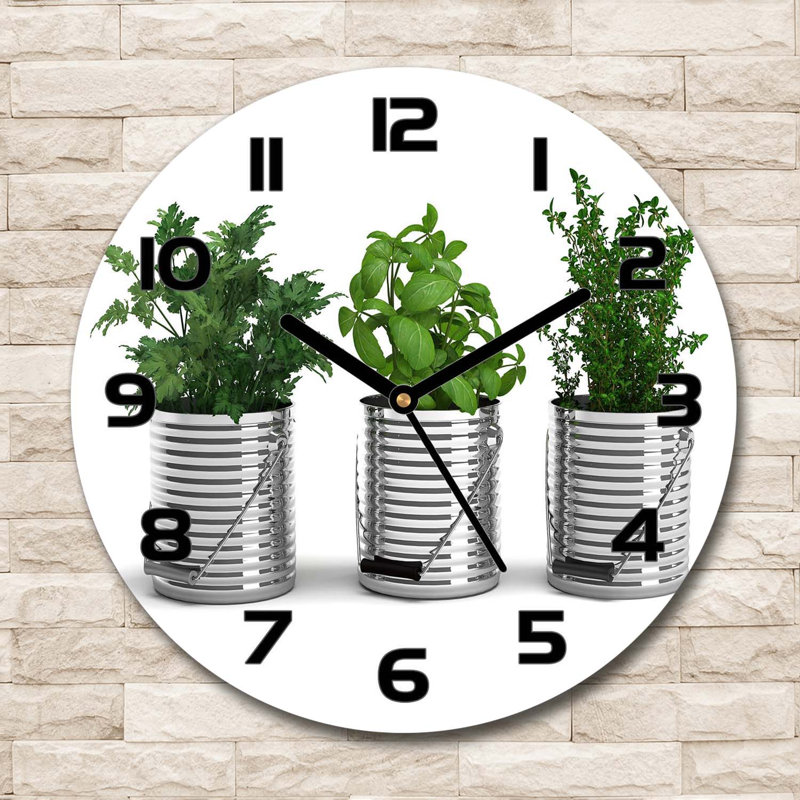 Jarden Glass Analogue Wall Clock, Black