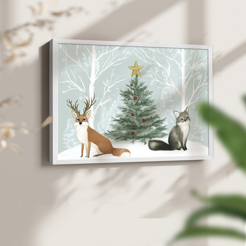 Art de Noël - Cxxxxi - Reproduction encadrée - Restickable, H 22 po x l 28 po, Blanc