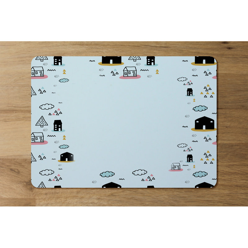 Robyn Polyester-Coated Hardboard Geometric Rectangle Placemat
