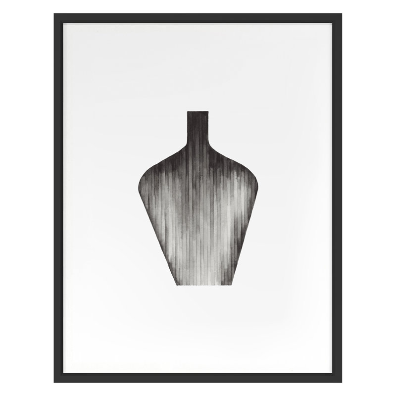 Gradient Curves 2 Print by Marie, Natasha, Black Single Picture Framed